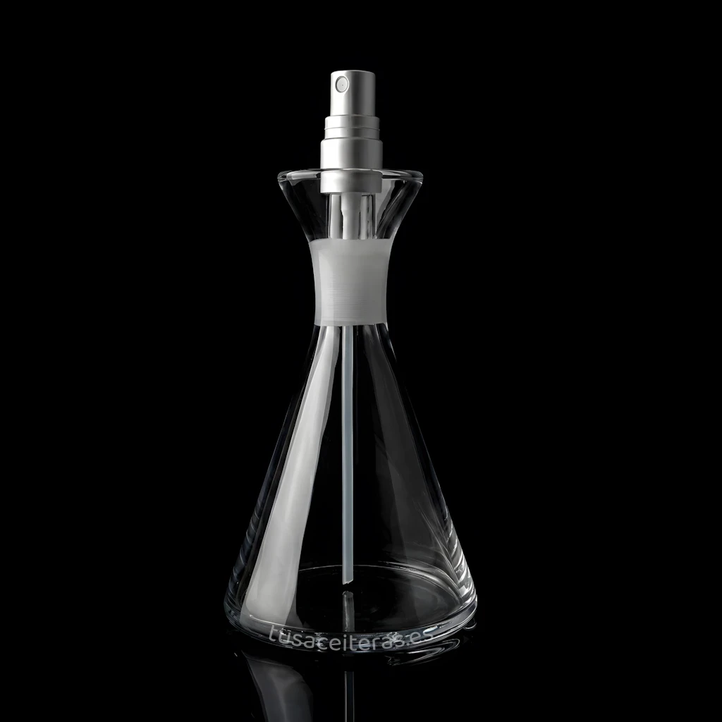 Aceitera/Vinagrera Cónica Spray 250 ml (Fondo negro)