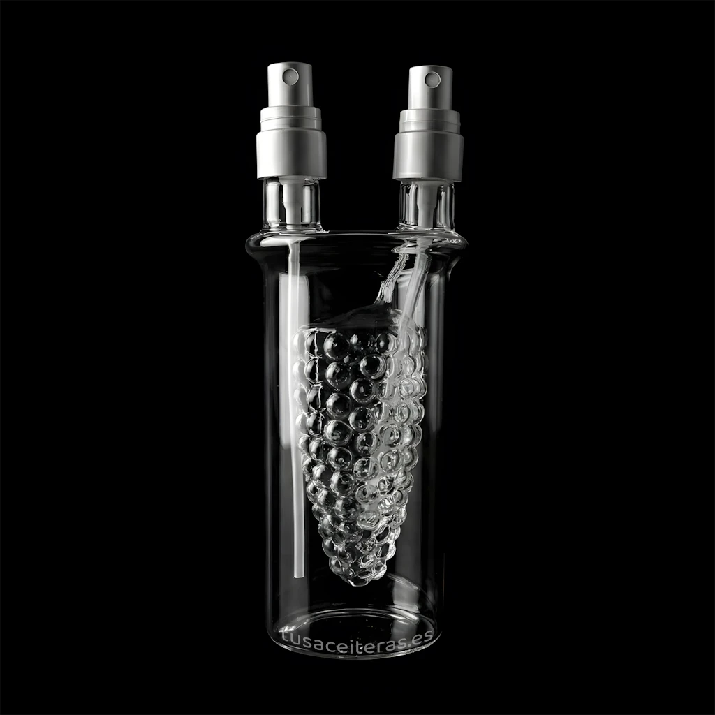 Aceitera Góndola Recta Uva 2 Sprays (Fondo negro)
