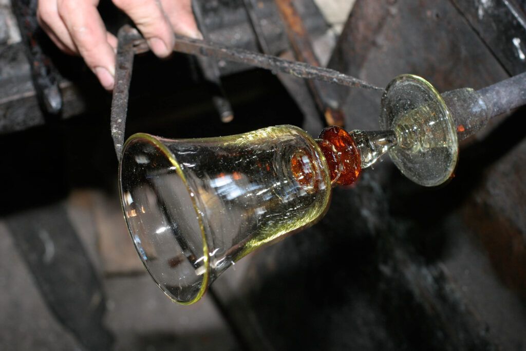 Copa de vidrio soplado