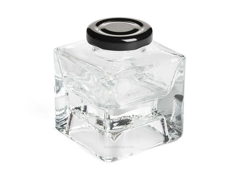 Imagen de Juego de 6 Botes Cuadrados con Tapa 100 ml