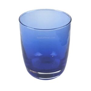 Imagen de Vaso de Agua Azul 350 ml – Diseño Sofisticado en Vidrio Soplado