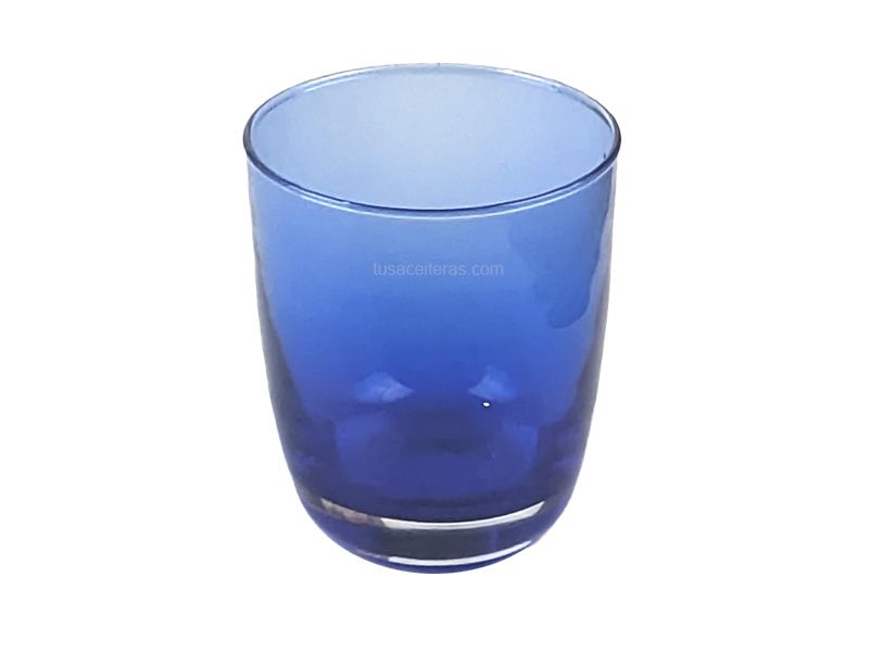 Imagen de Vaso de Agua Azul 350 ml – Diseño Sofisticado en Vidrio Soplado